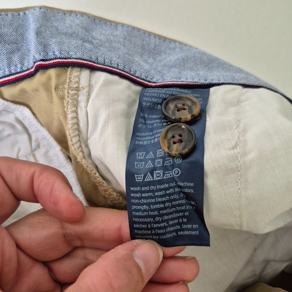 Tommy Hilfiger Pants Mens 40x29 (T38x30)Tan The Flex Custom Fit  Twill Chino New - Picture 6 of 14